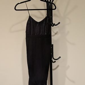 AX faux leather and knit spaghetti strap dress, 4